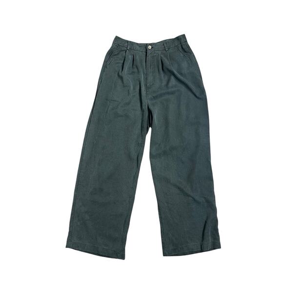 Reformation Women's 8 Black Mason Wide Leg Pleated Relaxed Pants EUC - Picture 1 of 4
